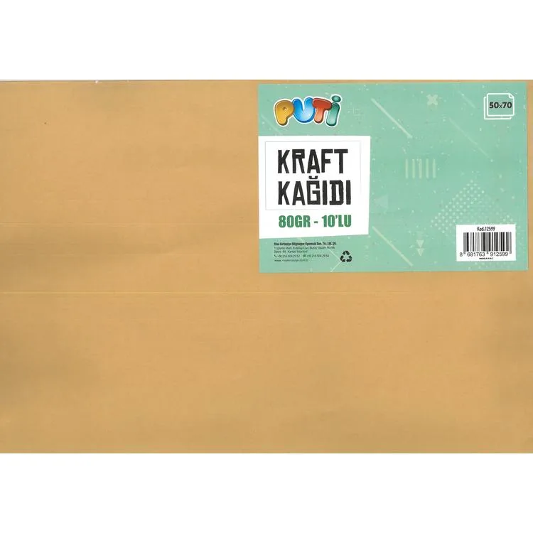 PUTİ 12599 KRAFT KAĞIDI 50x70 80GR. 10'LU