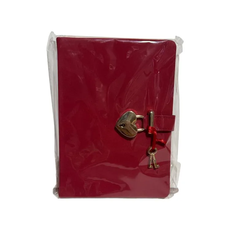 VICTORIA'S JOURNALS 1241-190 HUSH HUSH KİLİTLİ 13x18cm 80gr.160YP.ÇİZGİLİ DEFTER - KIRMIZI
