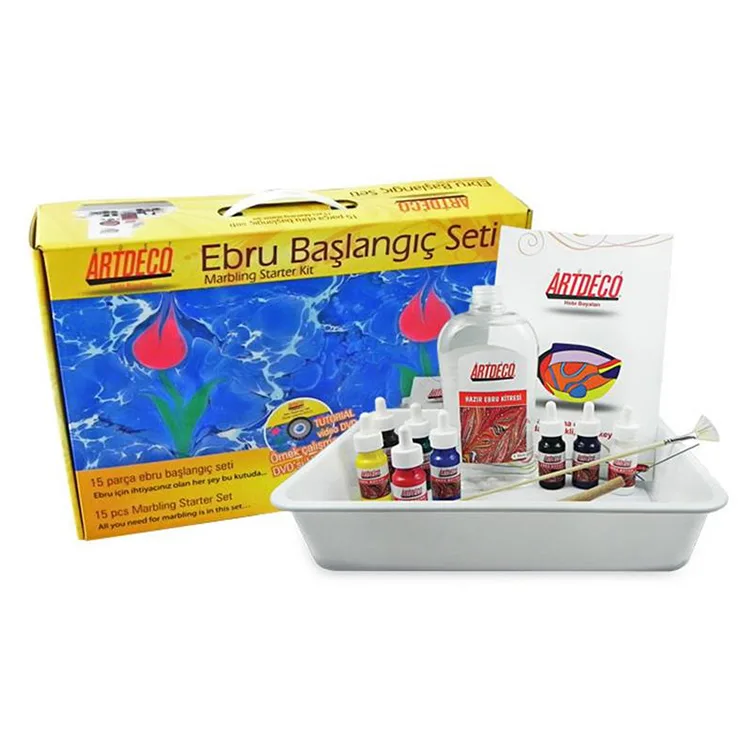LİSANS ARTDECO EBRU SETİ ÇANTALI 8'Lİ