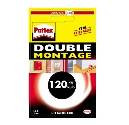 PATTEX ÇİFT TARAFLI EXTRA DOUBLE MONTAGE BANDI (120kg)
