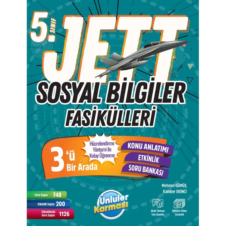 ÜNLÜLER KARMASI 5. SINIF JETT SOSYAL BİLGİLER FASİKÜLLERİ