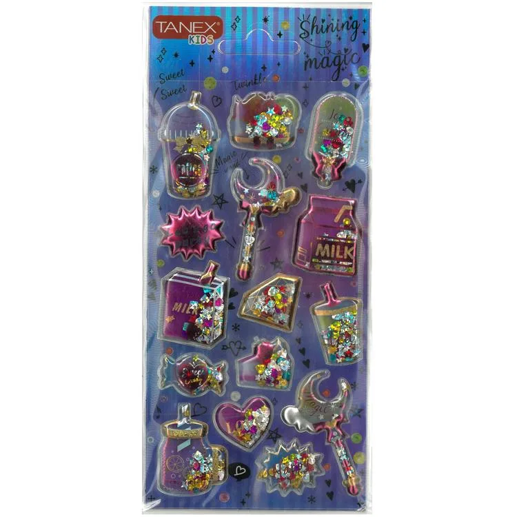 TANEX KIDS TNX-26054 DEKORATİF ETİKETLER - SHINING MAGIC PUFFY STICKER