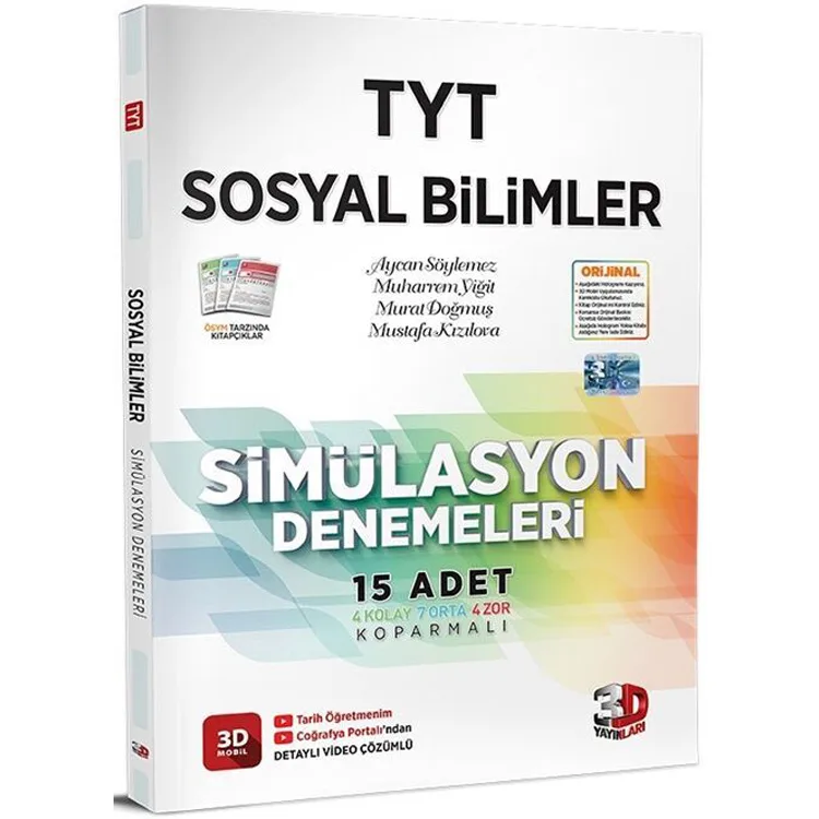 3D TYT SOSYAL BİLİMLER SİMÜLASYON 15'Lİ DENEMELERİ
