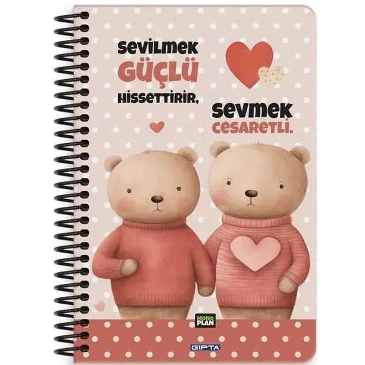 GIPTA 7329 MONO PLANLAYICI SPİRALLİ SERT KAPAK 17X24 96 YP. PLANNER DEFTER