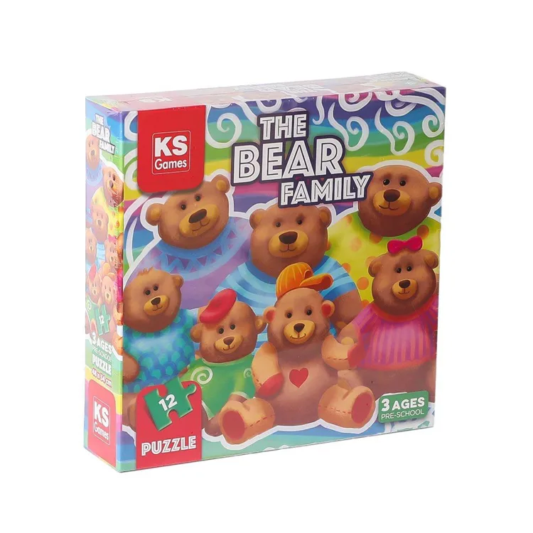 KS GAMES PRS32705 THE BEAR FAMILY 48x34cm YAPBOZ/PUZZLE 12 PARÇA OKUL ÖNCESİ 3YAŞ