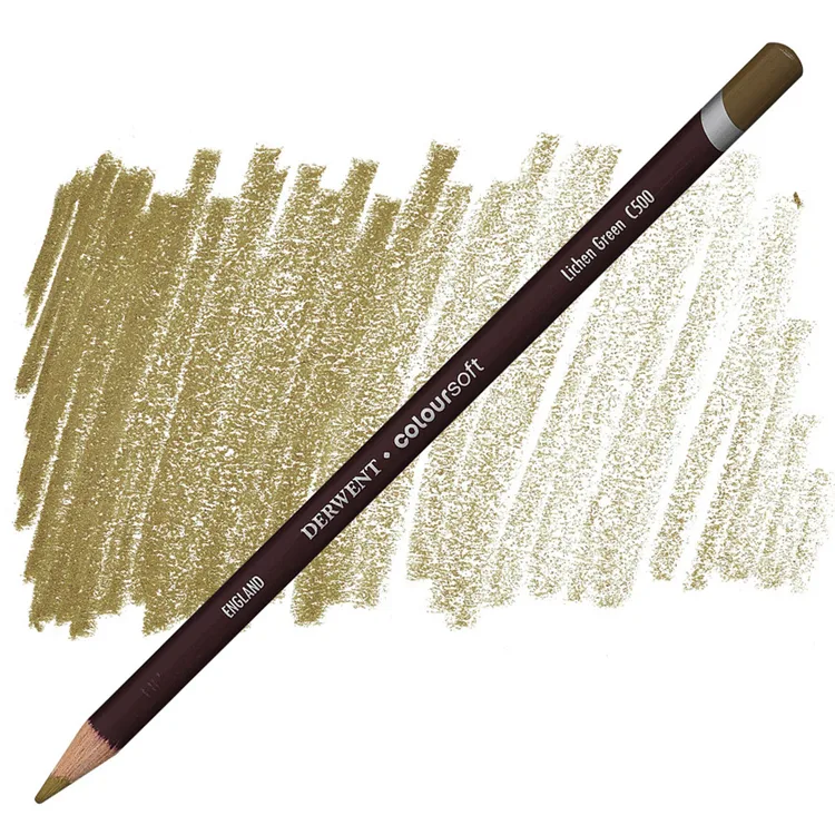DERWENT COLOURSOFT - YUMUŞAK KURUBOYA KALEMİ- LICHEN GREEN C500