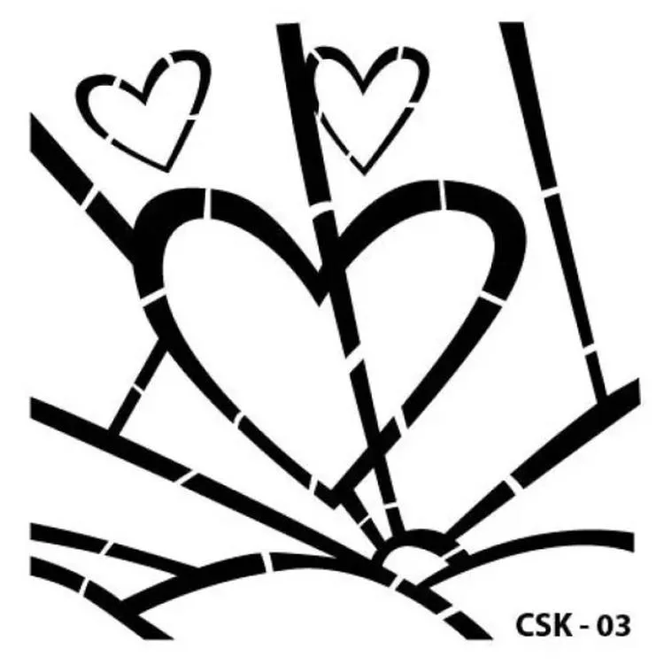 CADENCE CSK-03 STENCİL ŞABLON 25x25 - KALP
