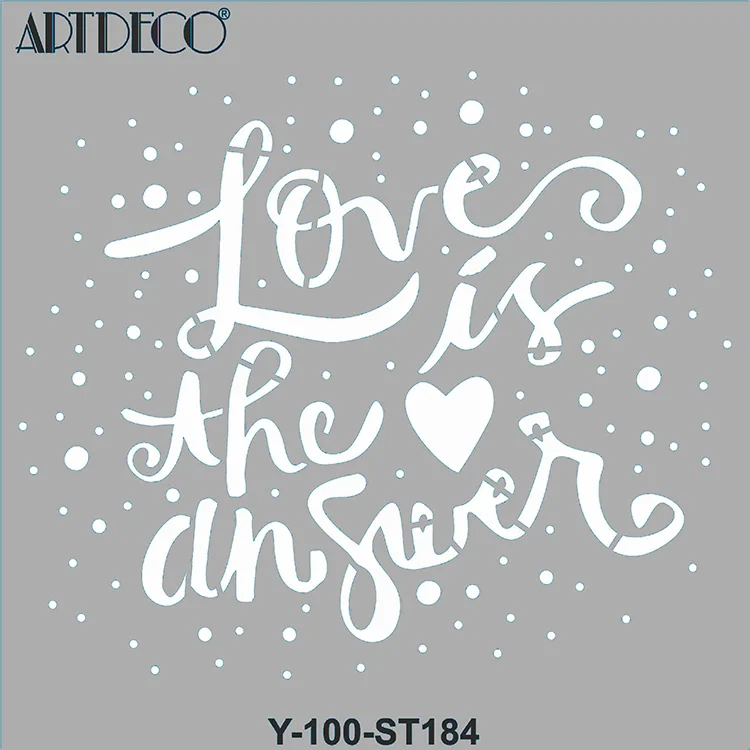 ARTDECO STENCİL 30X30CM CEVAP AŞK 184