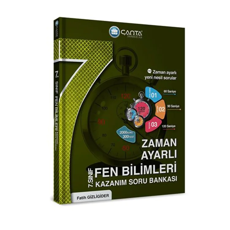 ÇANTA 7. SINIF FEN BİLİMLERİ ZAMAN AYARLI KAZANIM SORU BANKASI - 2025 MÜFREDAT
