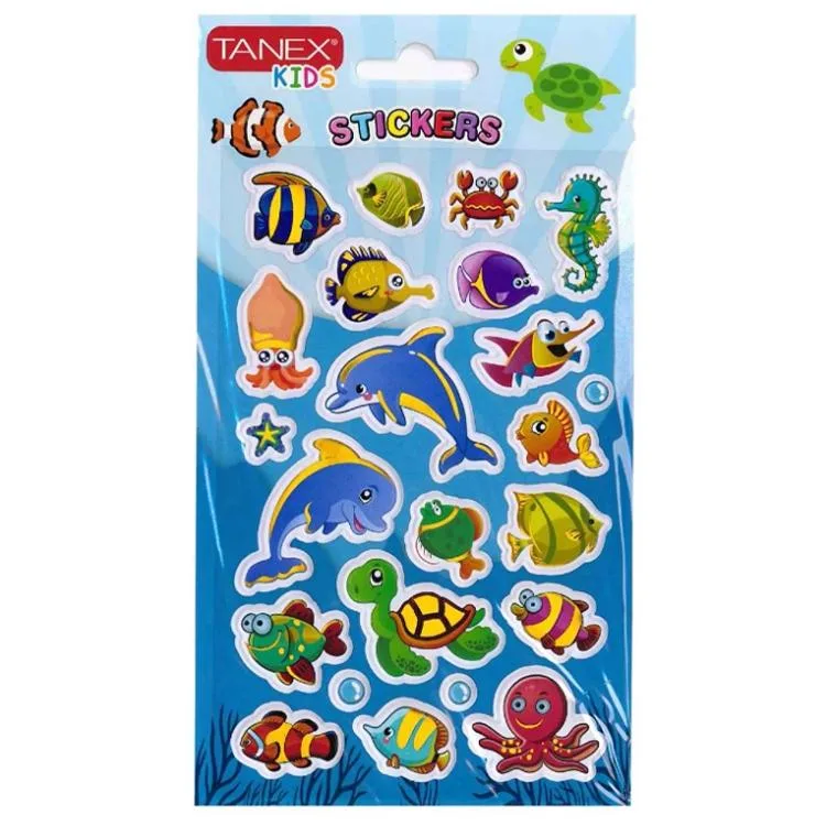 TANEX KIDS TNX-261165 3D PUFFY - KABARTMALI DENİZ CANLILARI SERİSİ - 1 ADET