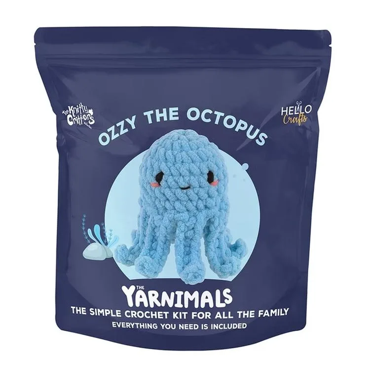 HELLO CRAFTS HC002 YARNIMALS AMIGURUMI ÖRGÜ KİTİ - OZZY THE OCTOPUS (1 SET)