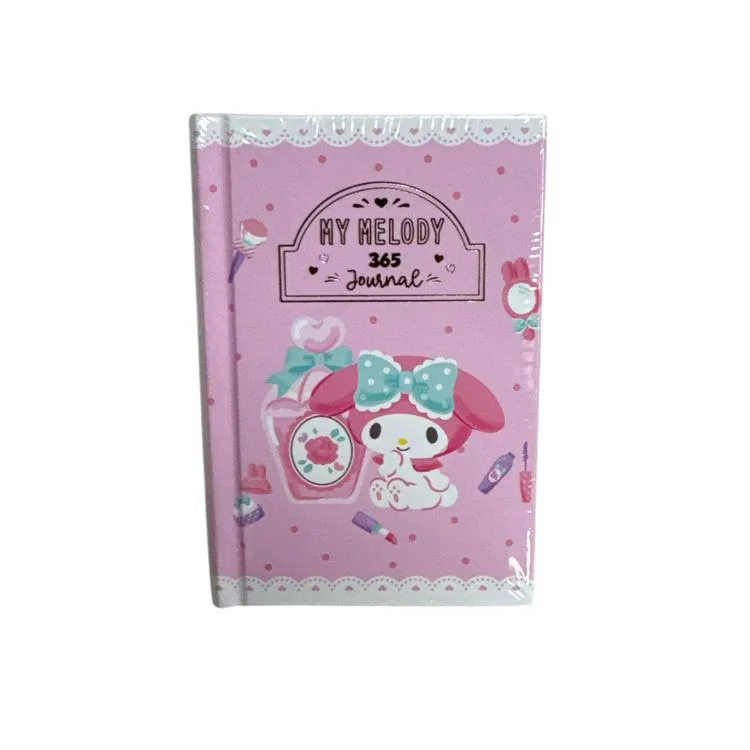 VICTORIA'S JOURNALS 525-1992 HELLO KITTY AND FRIEDNS A7 SERT KAPAK GÜNLÜK AJANDA 80 GR. 368 SAYFA - PEMBE