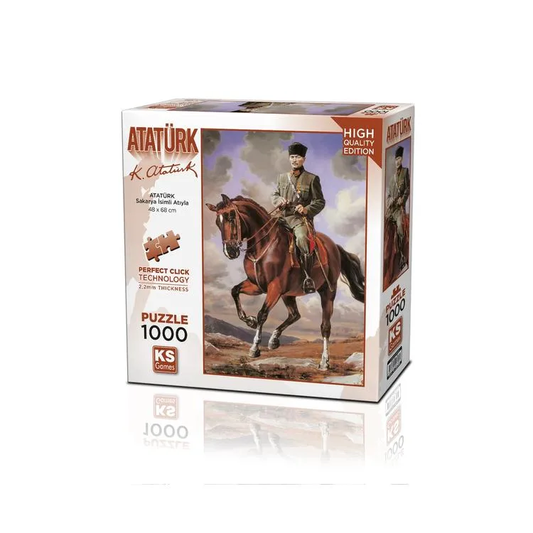 KS GAMES 20726 GAZİ MUSTAFA KEMAL SAKARYA İSİMLİ ATIYLA 68x48cm YAPBOZ/PUZZLE 1000 PARÇA