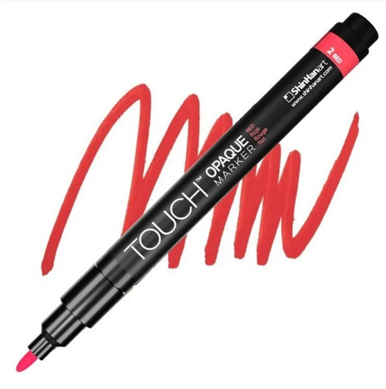 TOUCH OPAQUE SU BAZLI MARKER KALEM 0.8-1.3mm - FINE PACK RED 2 - SH8613003-2001