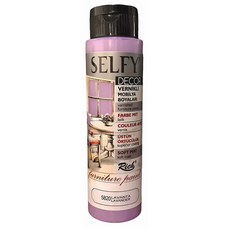 RİCH SLF-500-5820 SELFY DECOR VERNİKLİ AKRİLİK BOYA 500cc.LAVANTA