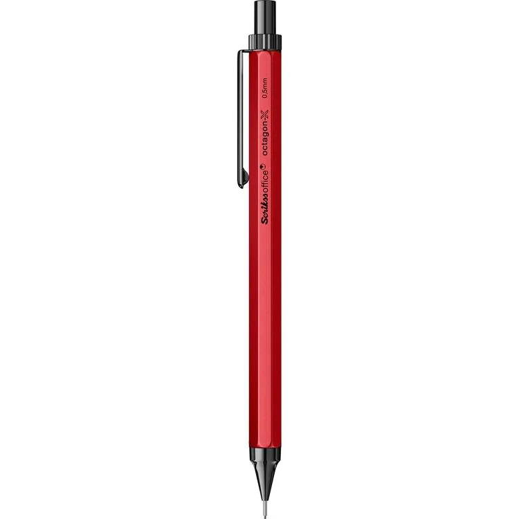 SCRIKSS OCTAGON-X 0.5MM VERSATİL KALEM KIRMIZI - TEKLİ