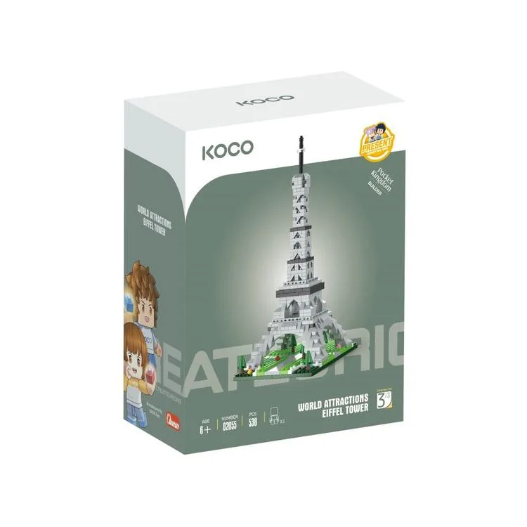 SUNMAN KOCO NO.02055 WORLD ATTRACTIONS EIFFEL TOWER LEGO YAPIM SETİ 538 PARÇA 6+