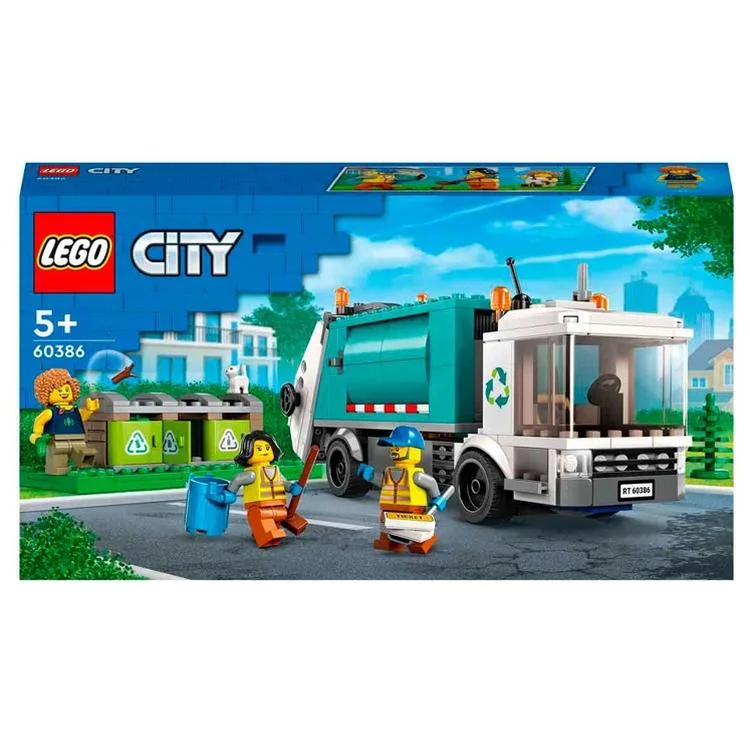 LEGO 60386 CİTY GRİ DÖNÜŞÜM KAMYONU 261 PARÇA 5+