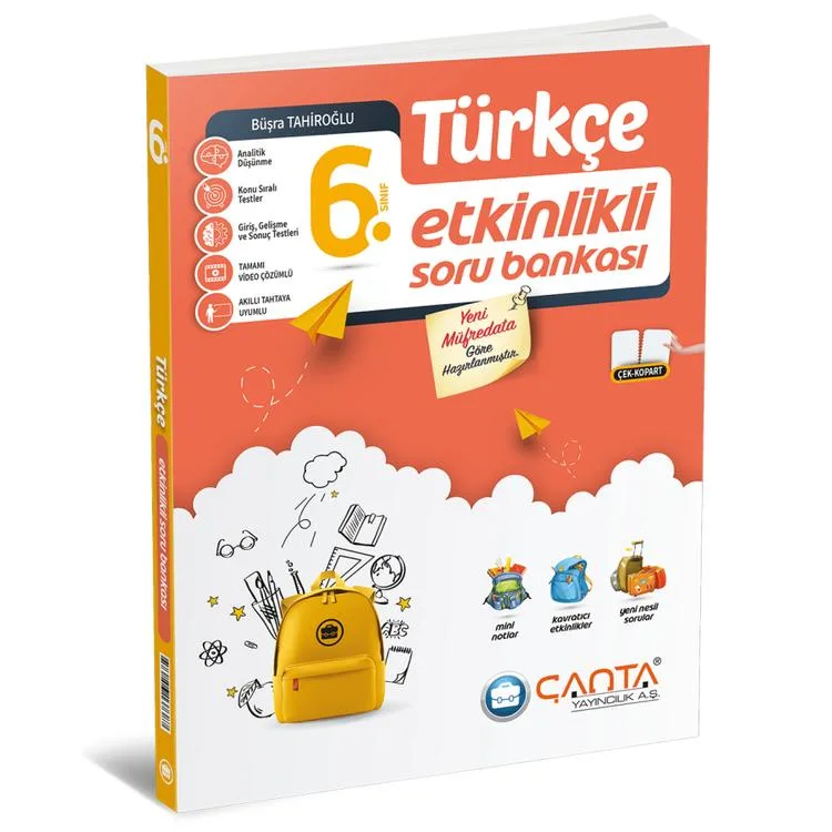 ÇANTA 6. SINIF TÜRKÇE ETKİNLİKLİ KAZANIM SORU BANKASI