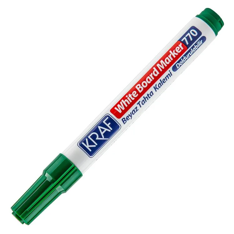 KRAF 770 DOLDURULABİLİR BEYAZ TAHTA KALEMİ - YEŞİL