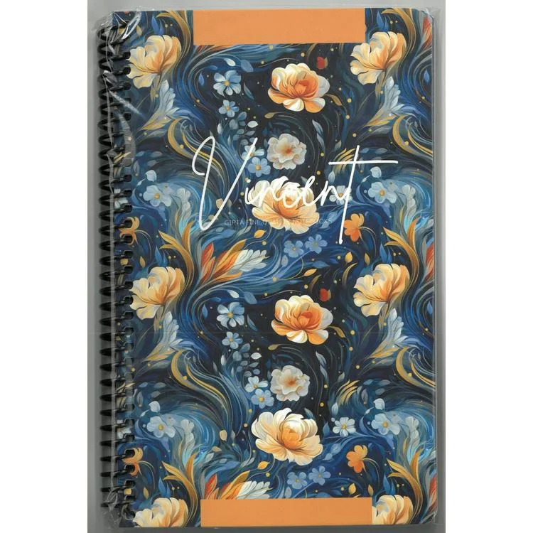 GIPTA VINCENT SPİRALLİ PRESSBOARD (KARTON) KAPAK 13x21 80YP. ÇİZGİLİ DEFTER - 7711