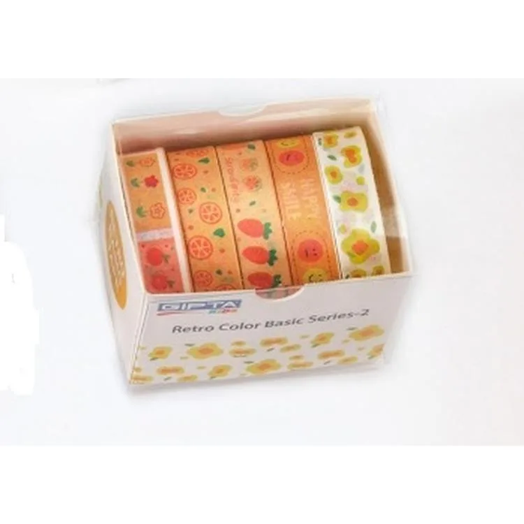 GIPTA K8905 DEESING RENKLİ BANT SET 5'LI KUTULU - 10 MMX2M