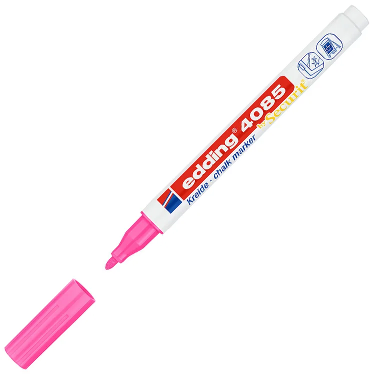 EDDING 4085 CHALK LİKİT TEBEŞİR KALEMİ FOSFORLU PEMBE