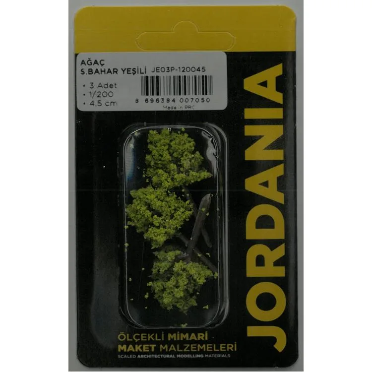 JORDANIA MAKET ÖLÇEKLİ JE03P-120045 SONBAHAR YEŞİLİ AĞAÇ 1/200 4.5cm. 3'LÜ TEK PAKET
