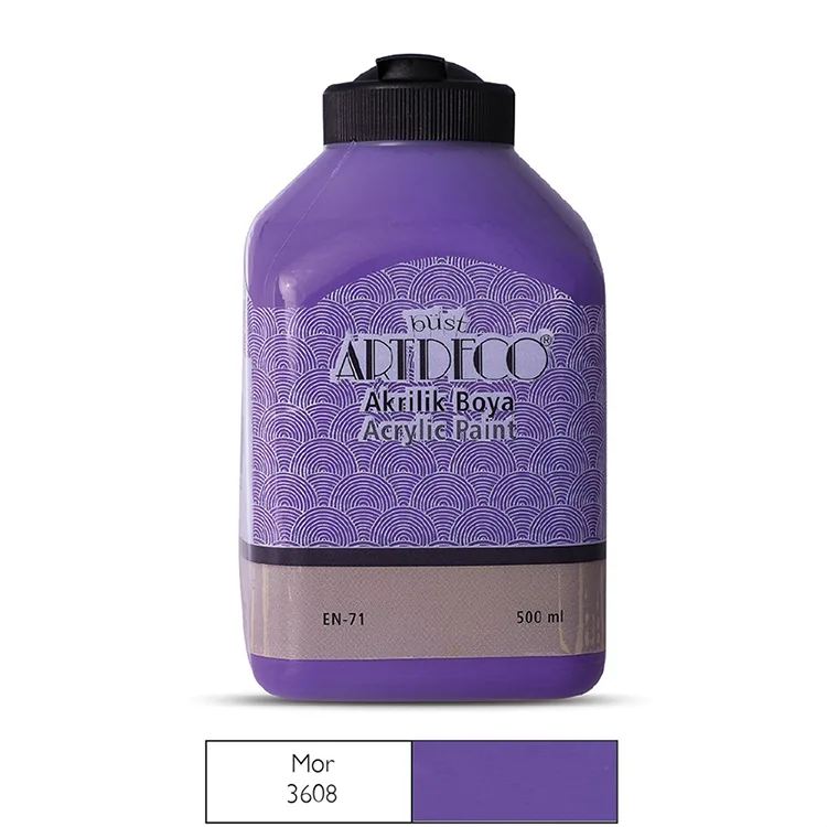 ARTDECO 070L-3608 AKRİLİK BOYA 500 ML. MOR
