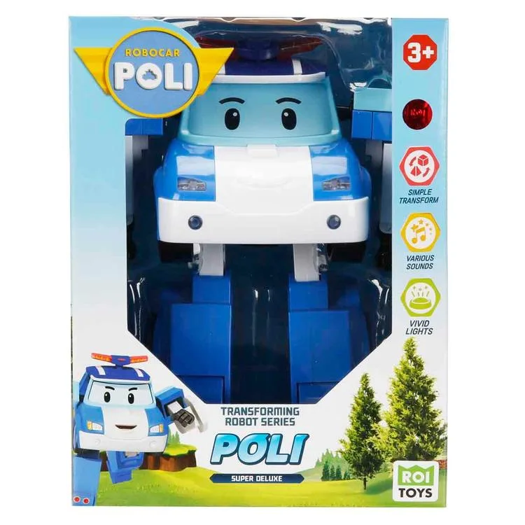 NECO-POLI MRT-0685 POLİ ROBOCAR BÜYÜK TRANSFORMING DÖNÜŞEN ROBOT POLI SESLİ VE IŞIKLI 3+