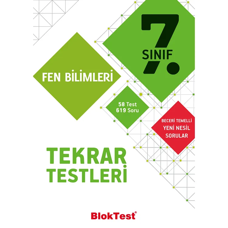 TUDEM 7. SINIF BLOKTEST FEN BİLİMLERİ TEKRAR TESTLERİ - 2025 MÜFREDAT