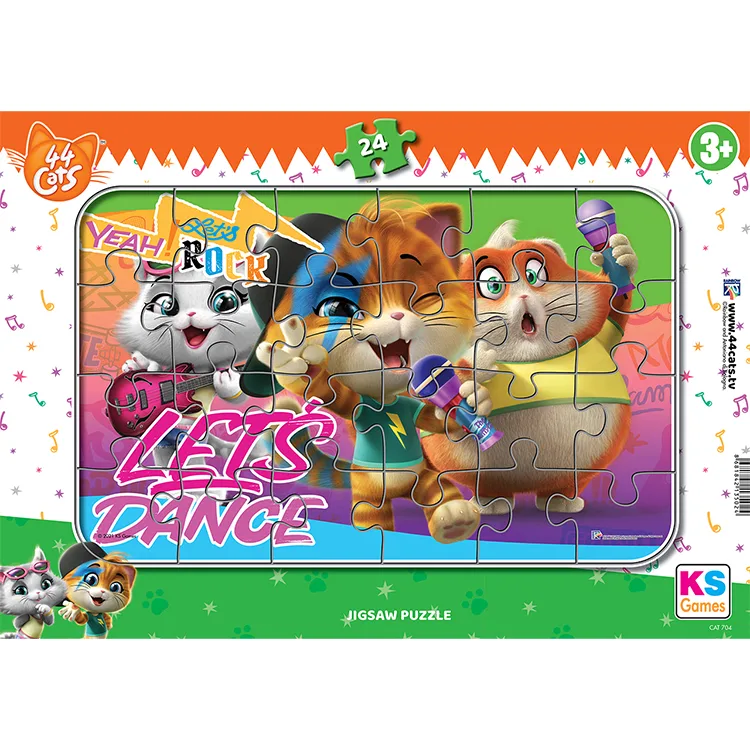 KS GAMES CAT 704 44 CATS FRAME YAPBOZ/PUZZLE 24 PARÇA 3+