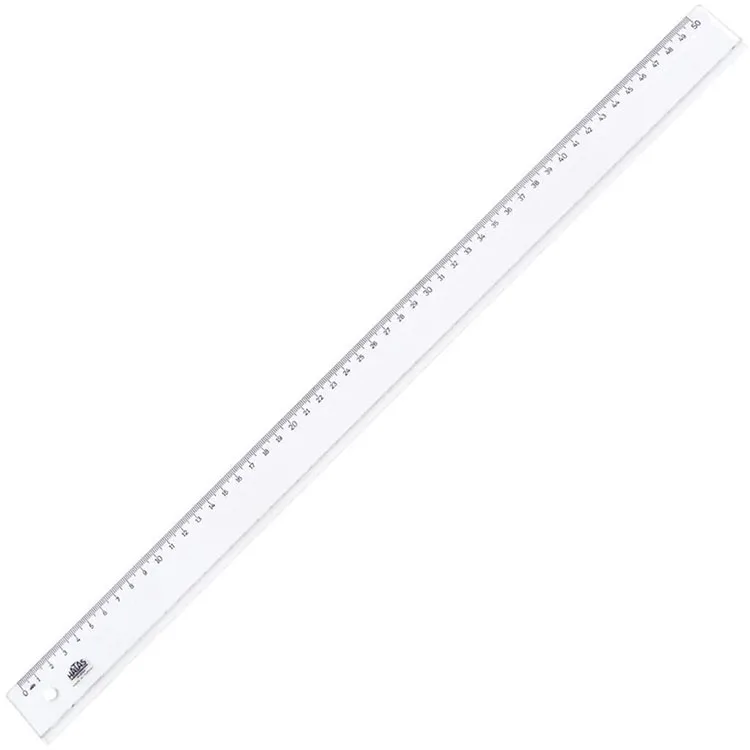 HATAS 0169 EKONOMİK PLASTİK ÖĞRENCİ CETVELİ ŞEFFAF 50CM