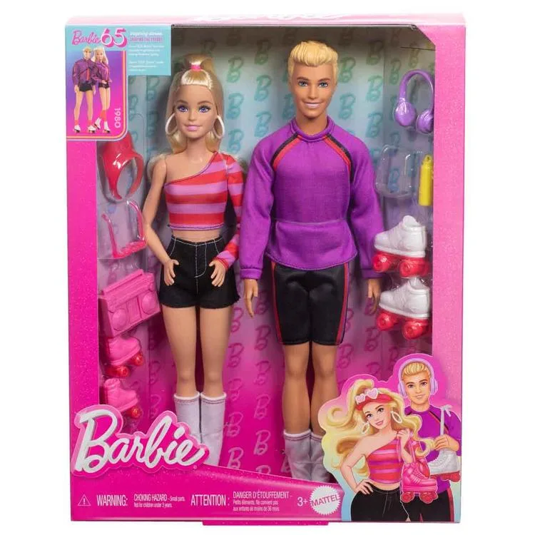 MATTEL HXK90 BARBIE & KEN 65.YIL 2'Lİ PARTİ BEBEKLERİ KUTULU 3+