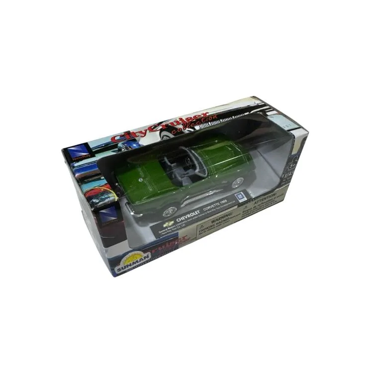 SUNMAN 48544B CITY CRUISER COLLECTION CHEVROLET CORVETTE 1969 1:43 DIE-CAST METAL ARABA KUTULU 5+ -TEKLİ