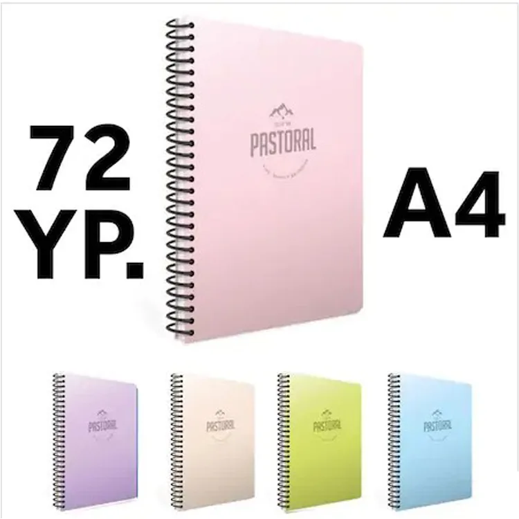 GIPTA PASTORAL SPİRALLİ PP. KAPAK A4 72 YP. KARELİ DEFTER - 3242