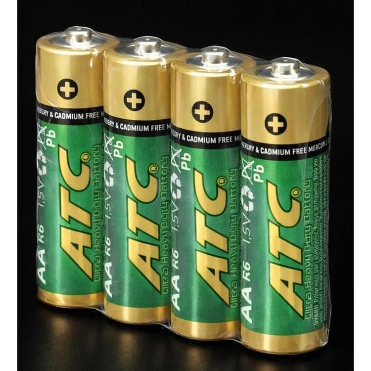 ATC R6 ÇİNKO KARBON KALIN KALEM PİL 1.5V (AA) 4'LÜ