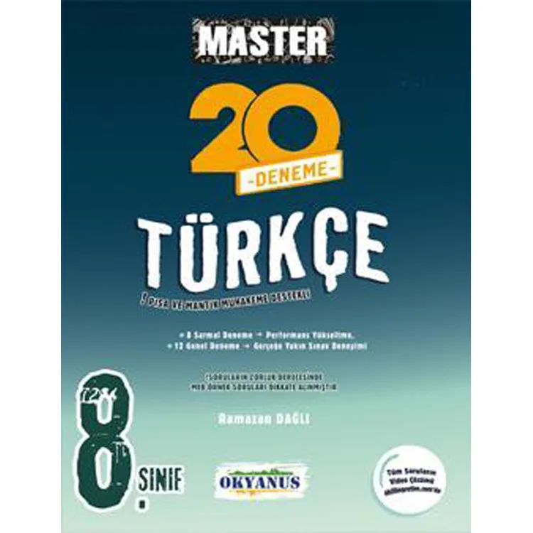 OKYANUS 8. SINIF MASTER TÜRKÇE 20 DENEMESİ
