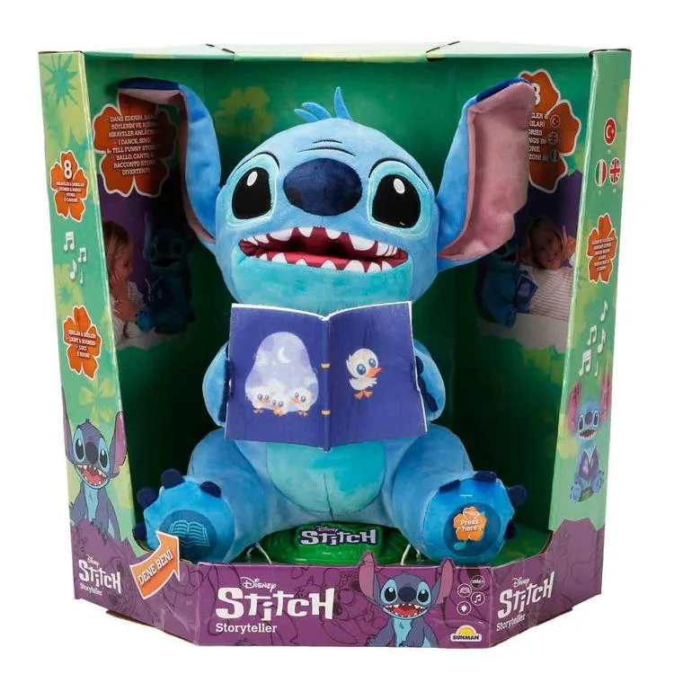 SUNMAN 490000 STITCH STORYTELLER FONKSİYONLU SESLİ IŞIKLI KARANLIKTA PARLAYAN İNTERAKTİF PELÜŞ 18M+