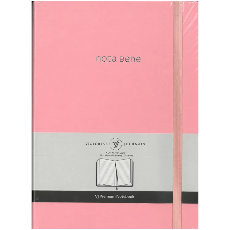 VICTORIA'S JOURNALS NOTE BENE 9253 PREMIUM NOTEBOOK SERT KAPAK A5 100gr.192 SYF. ÇİZGİLİ DEFTER PEMBE