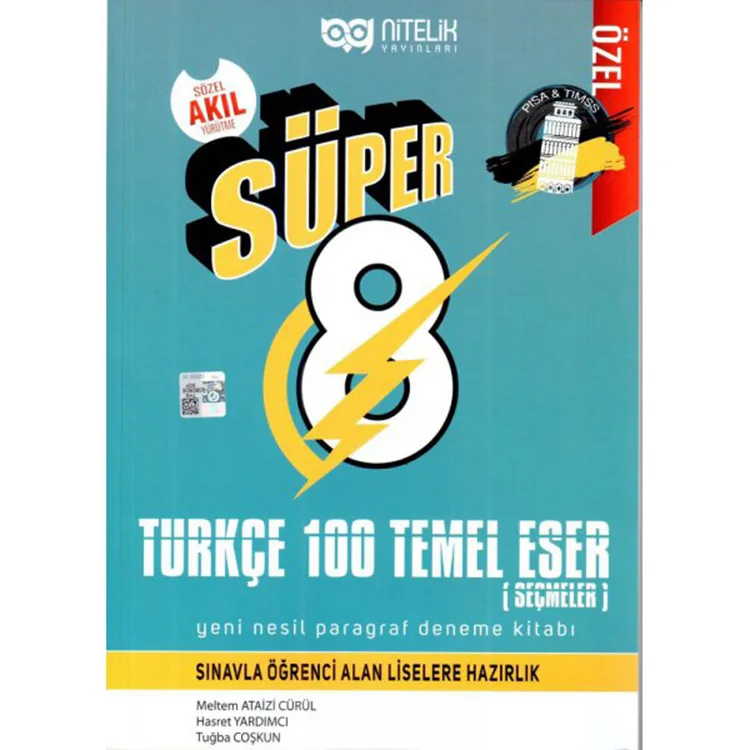 NİTELİK 8. SINIF YENİ NESİL SÜPER TÜRKÇE 100 TEMEL ESER PARAGRAF