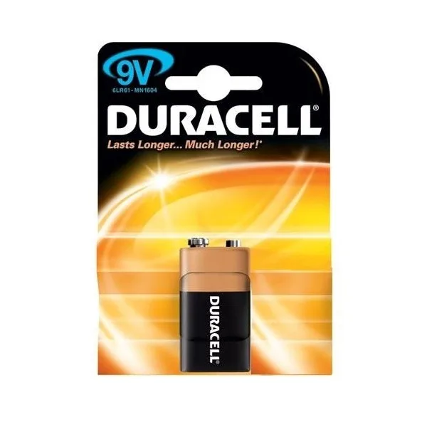 DURACELL 9 VOLT PİL - TEKLİ KARTELA