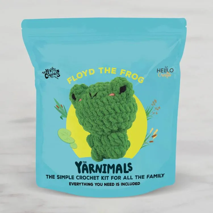 HELLO CRAFTS YN001 YARNIMALS CROCHET AMIGURUMI ÖRGÜ KİTİ - KURBAĞA FLOYD THE FROG (1 SET)