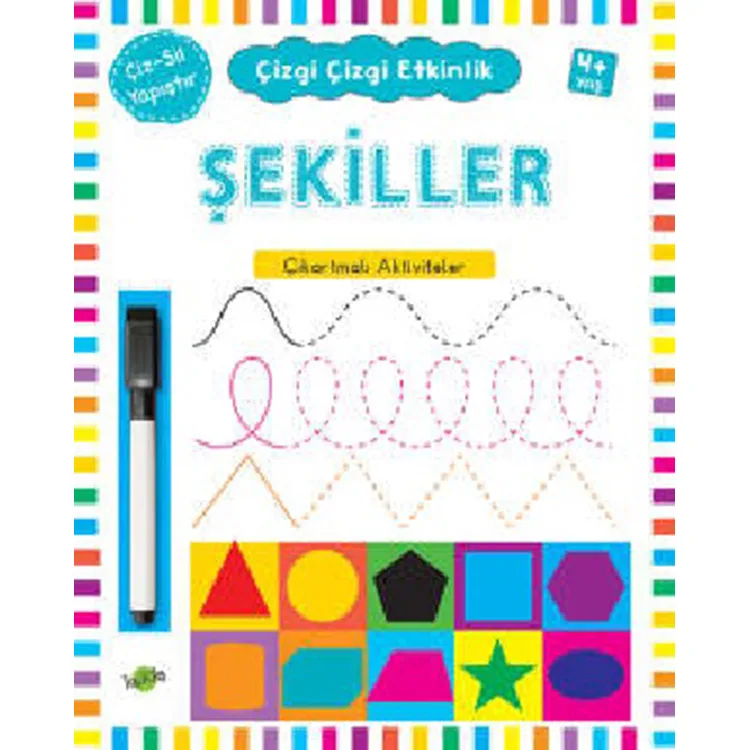 ÇİZGİ ÇİZGİ ETKİNLİK ŞEKİLLER 4 YAŞ VE ÜSTÜ