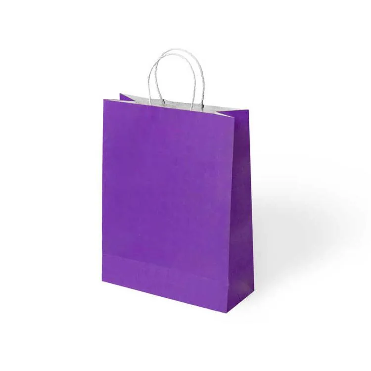 KİKA 1000493 BÜKÜM SAPLI 25x12x31cm HEDİYELİK KAĞIT ÇANTA MOR - TEKLİ