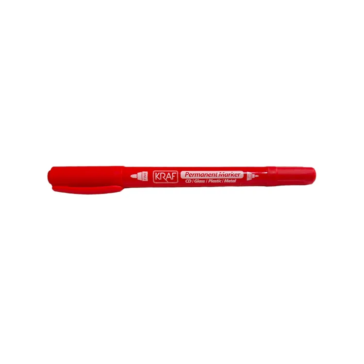 KRAF 250G ÇİFT UÇLU ASETAT KALEMİ KIRMIZI