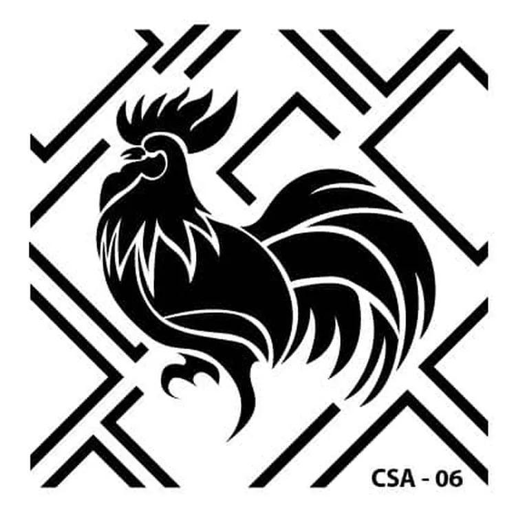 MİART CSA-06 STENCİL ŞABLON 15x15 - HOROZ