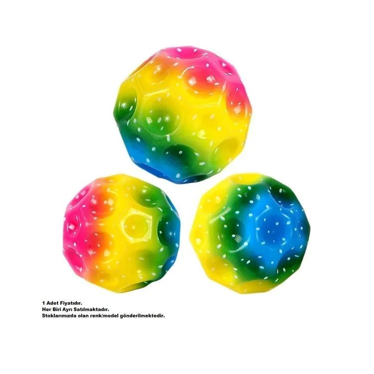 ZİZU DK2869 MOON BALL RAINBOW/CANLI RENKLER ZIPLAYAN AY TOPU (KARIŞIK RENK) 3+ TEKLİ