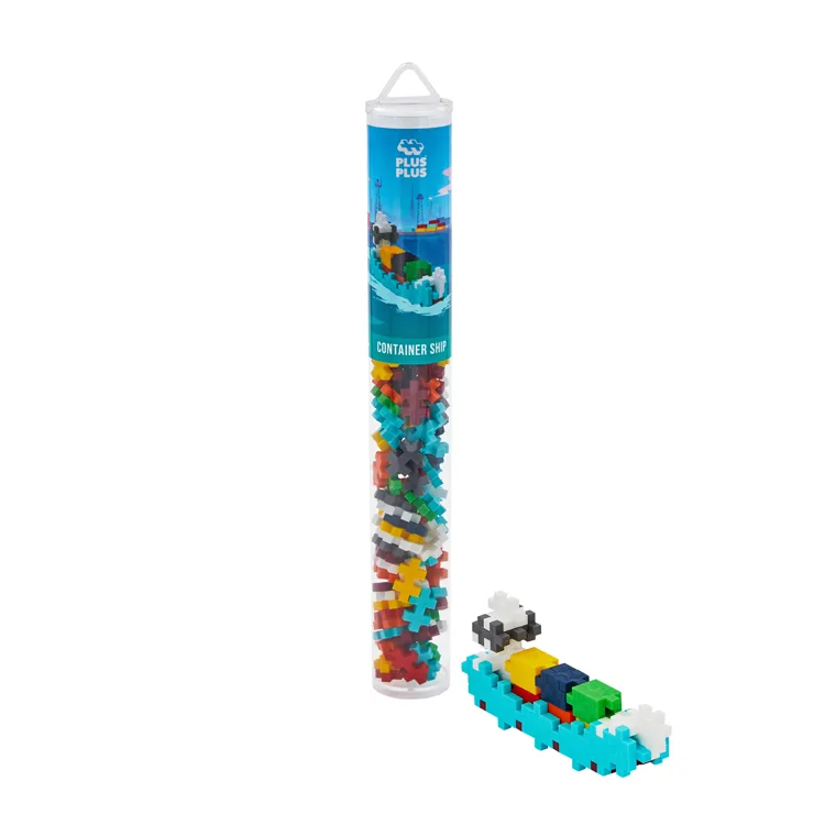 PLUS-PLUS 4286 CONTAINER SHIP MİNİ MİX BLOK PUZZLE YAPI SETİ 100 PARÇA TÜP