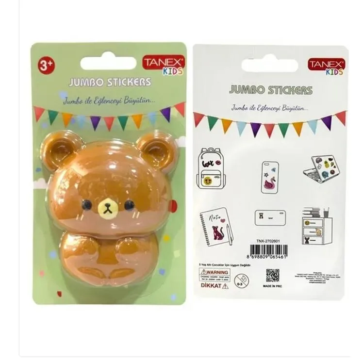 TANEX KIDS TNX-2702501 JUMBO STICKER - SQUISHY JUMBO PUFFY SEVİMLİ AYICIK - 1 ADET